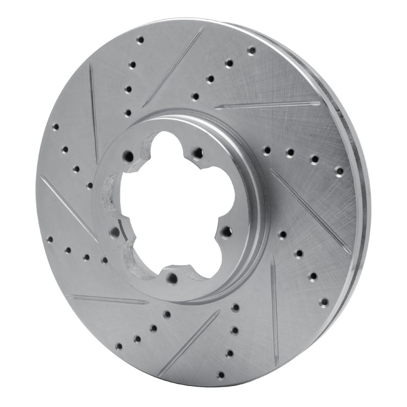 Ford Transit Brake Rotor (1) - Front Left - R1 Concepts - Drilled & Slotted - Silver - `14-`19